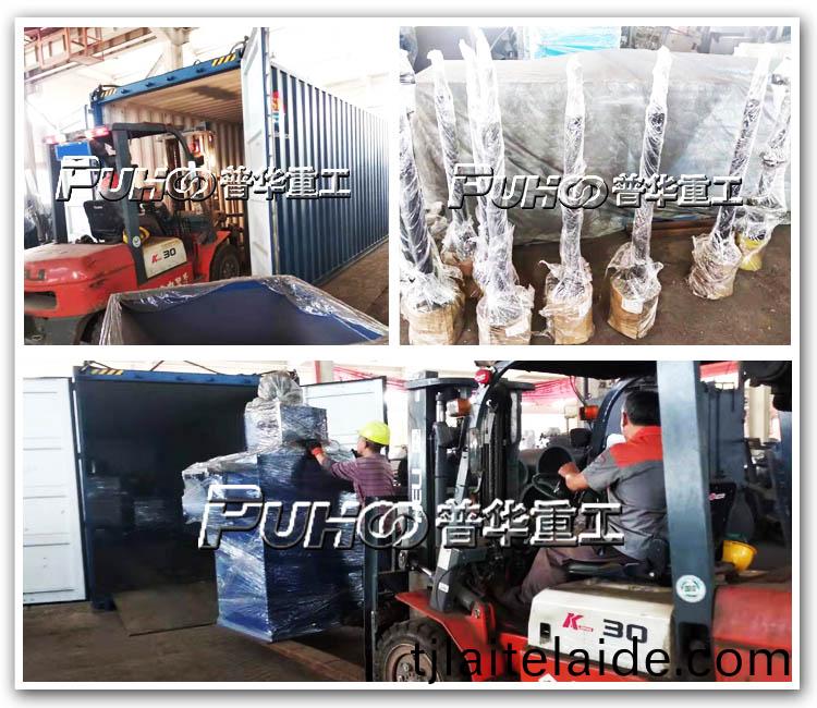 髮(fa)徃(wang)印尼(ni)Q3210履(lv)帶式抛丸機髮(fa)貨(huo)現場-青(qing)島普華(hua)重(zhong)工(gong)